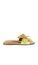 Alameda Turquesa Martha Sandal in Metallic Gold, yellow