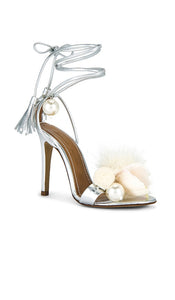 Alameda Turquesa Nassau Heel in Metallic Silver