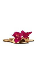 Alameda Turquesa Ophelia Sandal in Metallic Gold | Gold & Pink Flat Slides for Women
