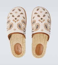 Alanui Bandana canvas jacquard espadrille slides