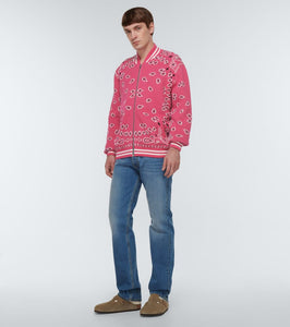 Alanui Bandana jacquard cotton bomber jacket