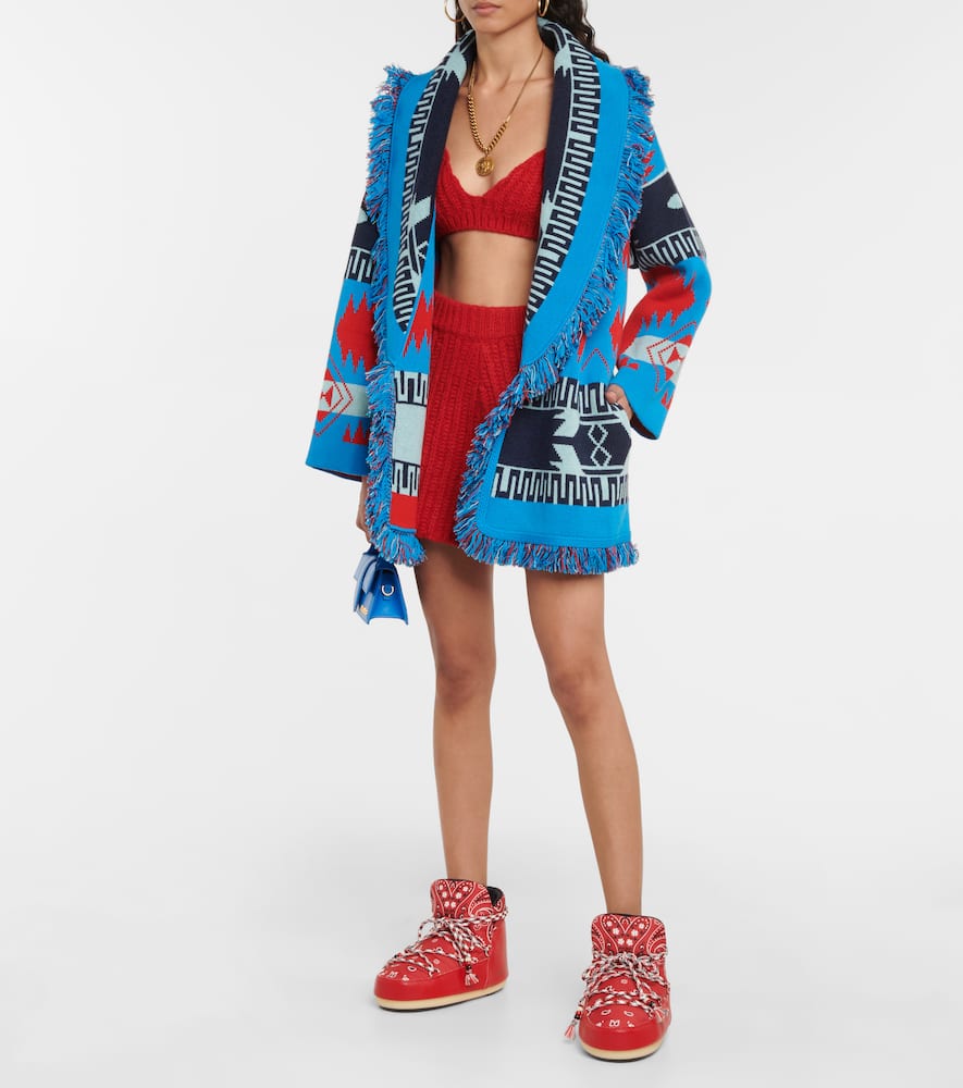 Alanui Full Moon bandana-print boots
