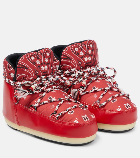 Alanui Full Moon bandana-print boots