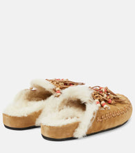 Alanui Journey faux fur-trimmed suede mules