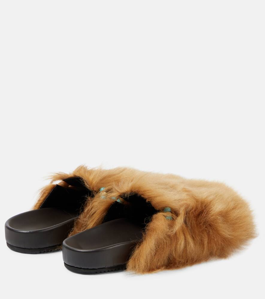 Alanui Journey shearling mules