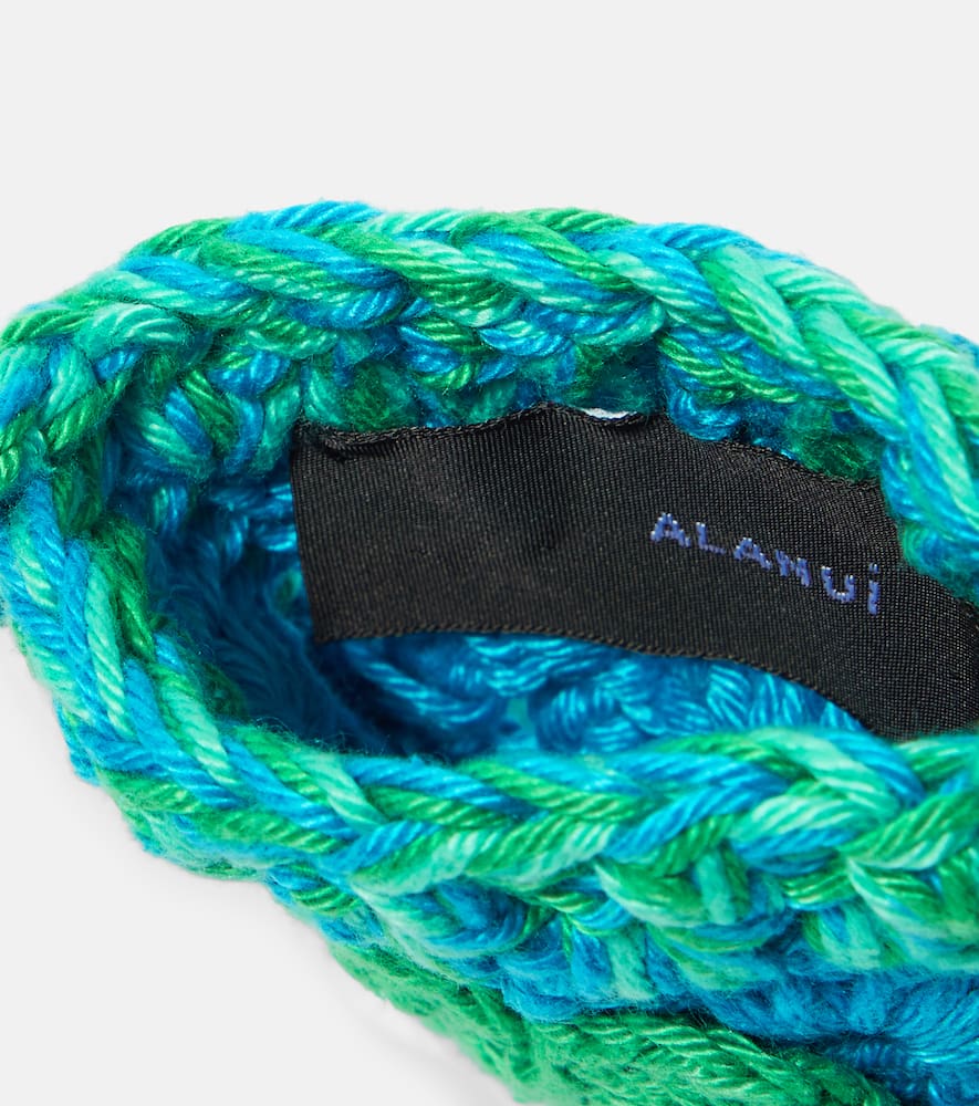Alanui Stay Positive crochet Airpods case