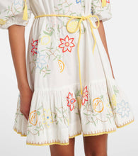 Alemais Embroidered cotton minidress
