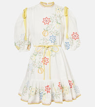 Alemais Embroidered cotton minidress