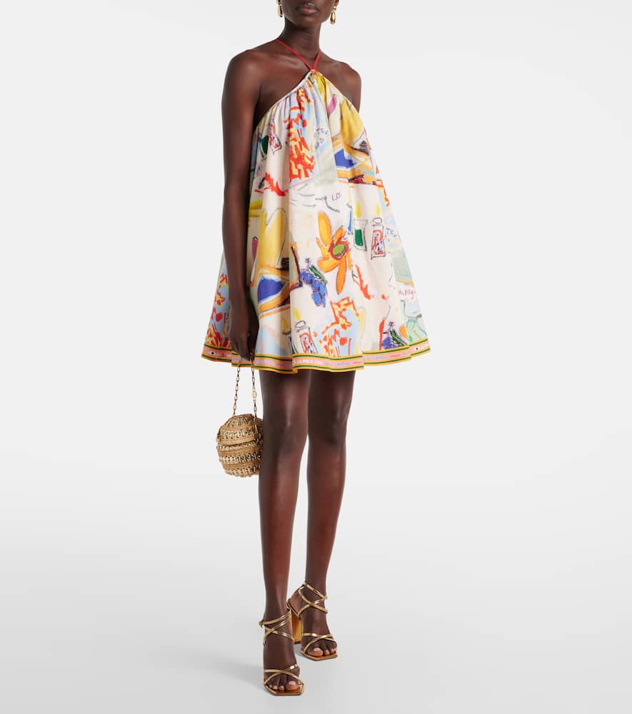Alemais La Charrasca printed cotton minidress