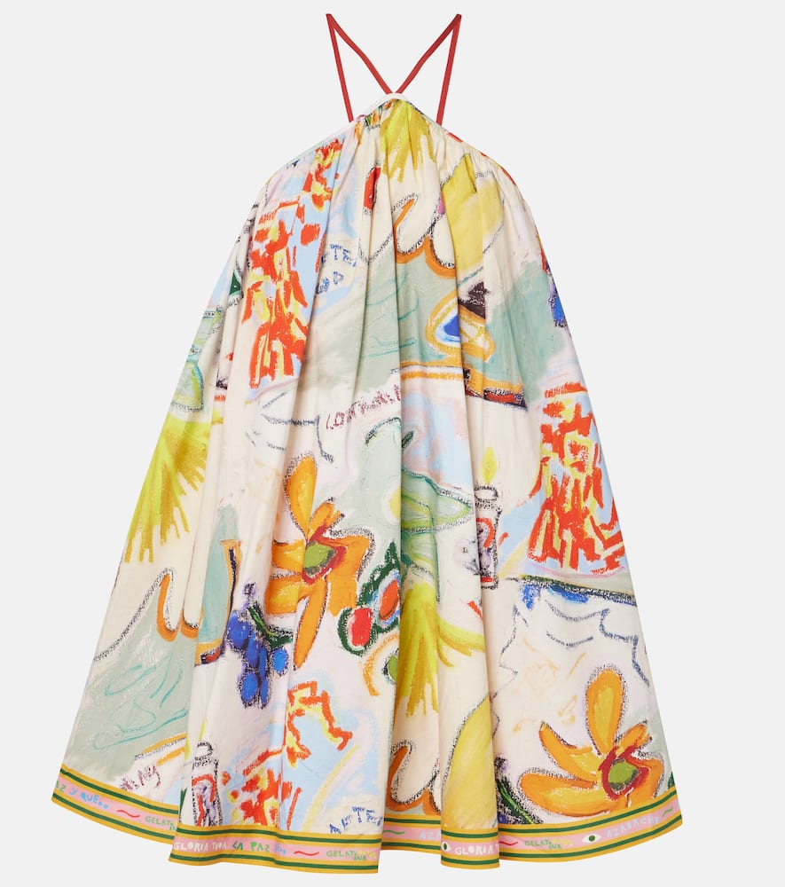 Alemais La Charrasca printed cotton minidress