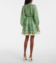 Alemais Lula printed linen minidress