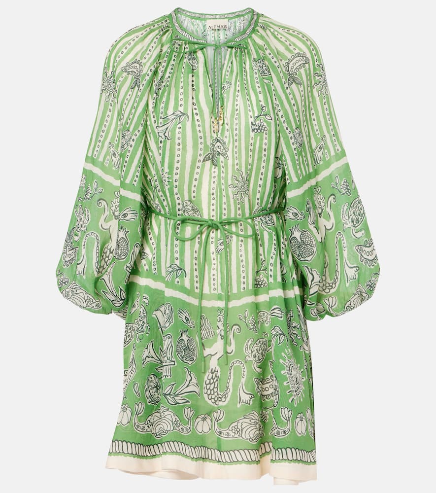 Alemais Lula printed linen minidress