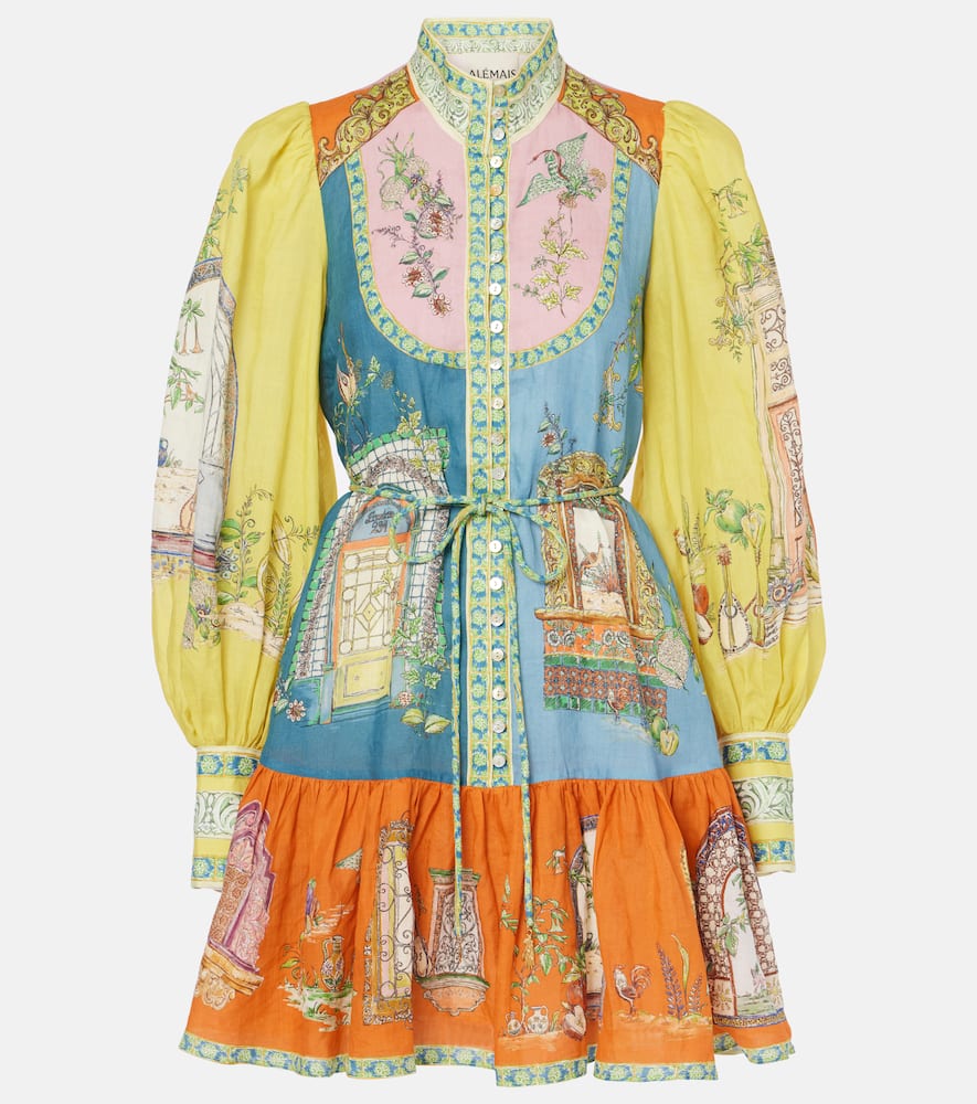 Alemais Monte printed ramie minidress
