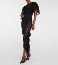 Alessandra Rich Asymmetric lace midi dress