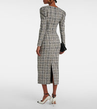 Alessandra Rich Belted Lurex√Ç¬Æ tweed midi dress
