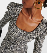 Alessandra Rich Belted Lurex√Ç¬Æ tweed midi dress