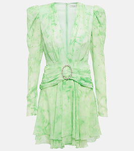 Alessandra Rich Belted silk minidress