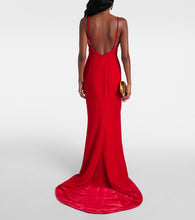 Alessandra Rich Bow-detail velvet gown