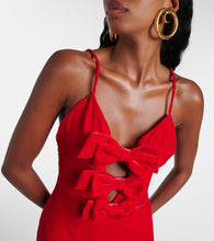Alessandra Rich Bow-detail velvet gown