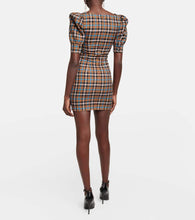 Alessandra Rich Checked wool minidress