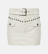 Alessandra Rich Croc-effect leather miniskirt - Alessandra Rich 鳄鱼纹皮革迷你裙