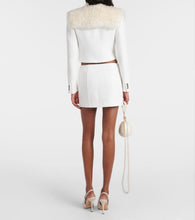 Alessandra Rich Cropped checked tweed jacket