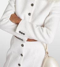 Alessandra Rich Cropped checked tweed jacket