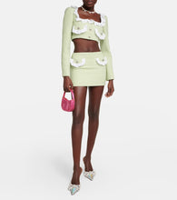 Alessandra Rich Cropped wool-blend jacket