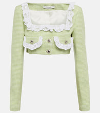 Alessandra Rich Cropped wool-blend jacket