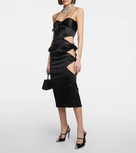 Alessandra Rich Cut-out silk-blend midi dress