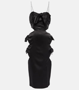 Alessandra Rich Cut-out silk-blend midi dress