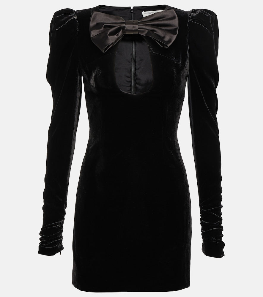 Alessandra Rich Cutout velvet minidress. Alessandra Rich 镂空丝绒迷你连衣裙