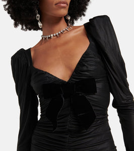 Alessandra Rich Draped satin maxi dress