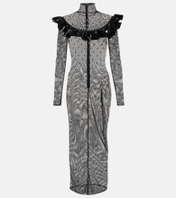 Alessandra Rich Embellished mesh midi dress. Alessandra Rich 缀饰网纱中长连衣裙