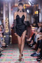 Alessandra Rich Embellished silk-blend satin minidress