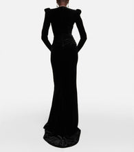 Alessandra Rich Embellished velvet gown