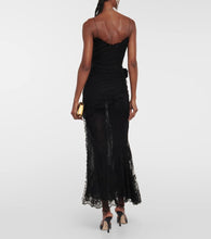 Alessandra Rich Floral-appliqué lace maxi dress
