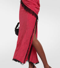 Alessandra Rich Floral-appliqué silk maxi dress
