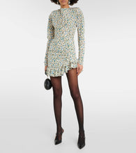 Alessandra Rich Floral open-back silk minidress