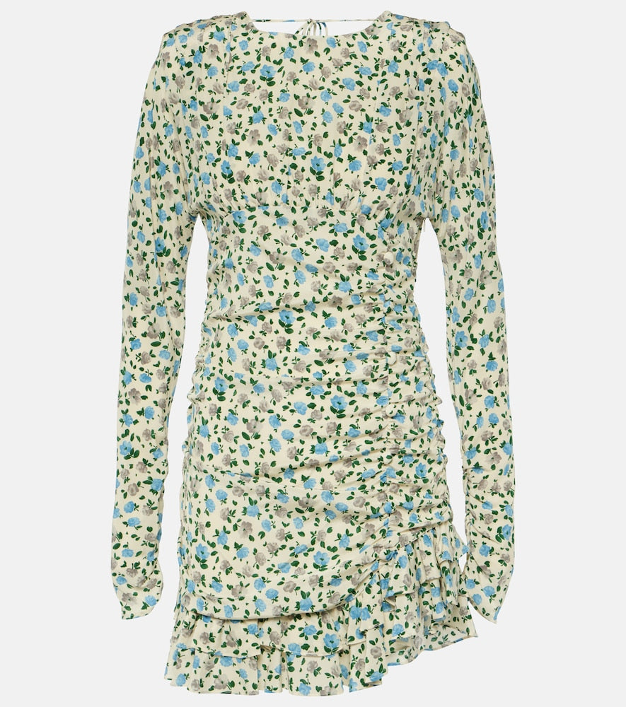 Alessandra Rich Floral open-back silk minidress. Alessandra Rich 花卉露背真丝迷你连衣裙