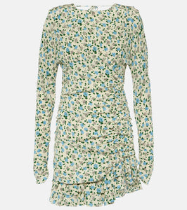Alessandra Rich Floral open-back silk minidress