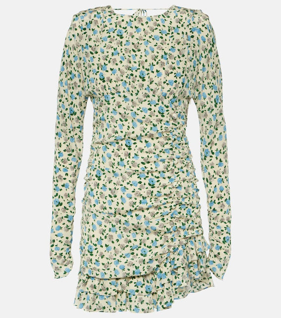 Alessandra Rich Floral open-back silk minidress