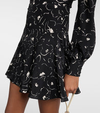 Alessandra Rich Floral silk and lace minidress