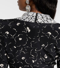 Alessandra Rich Floral silk and lace minidress