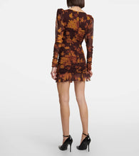 Alessandra Rich Floral silk georgette minidress