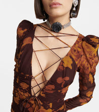 Alessandra Rich Floral silk georgette minidress