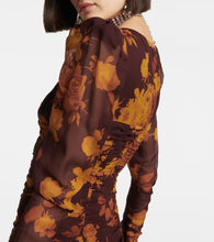 Alessandra Rich Floral silk georgette minidress
