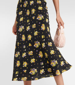 Alessandra Rich Floral silk maxi dress