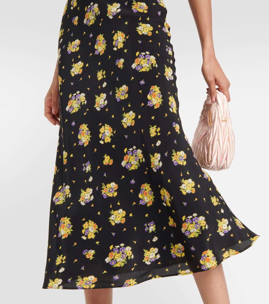 Alessandra Rich Floral silk maxi dress