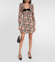 Alessandra Rich Floral silk minidress